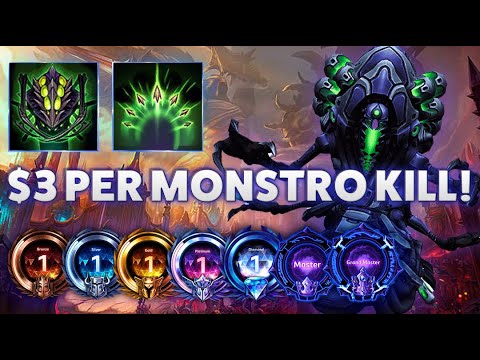 Abathur Monstrosity - DONO CHALLENGE: $3 PER MONSTRO KILL! - Bronze 2 Grandmaster S2 2023