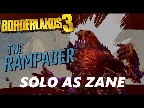 Borderlands 3 - The Rampager Boss Fight - ZANE SOLO