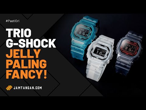 Casio G-Shock DW-B5600G-2DR Digital Dial Turquoise Transparent Resin Band-1