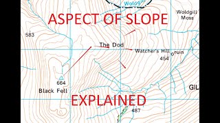 Aspect of Slope explained #mapreading #contours #contourlines #maps