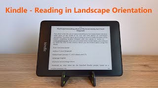 Kindle Paperwhite - Reading in Landscape Orientation