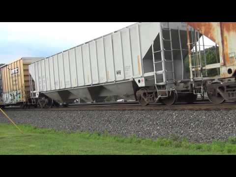 NS #5816 & 5660 crew rides train to a stop at Leetsdale PA industrial siding  7/3/14 00054