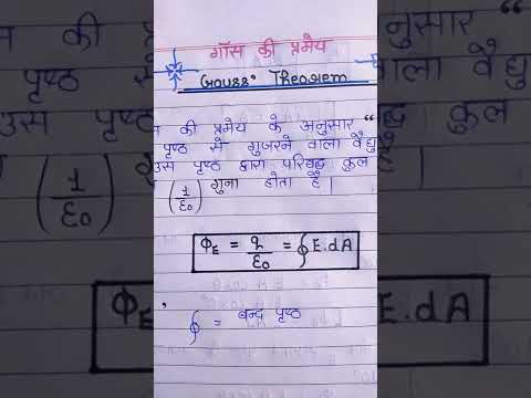 🔥गॉस की प्रमेय (Gauss Theorem) Physics class 12