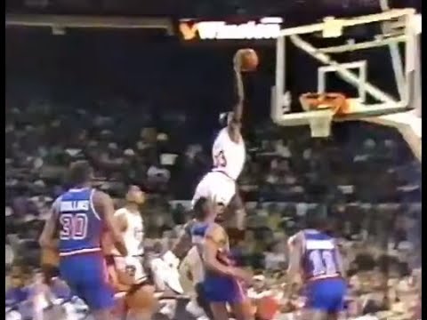 Michael Jordan's Two Classic Breakaway Dunks vs. Pistons in 1991 Regular Season Finale