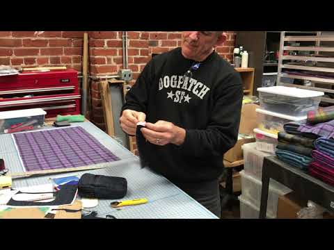 Prepping Harris Tweed fabric before we cut and sew