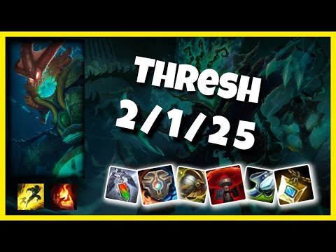 EU Challenger Thresh SUPPORT (2/1/25) vs RAKAN Gameplay Replay - Patch 10.20