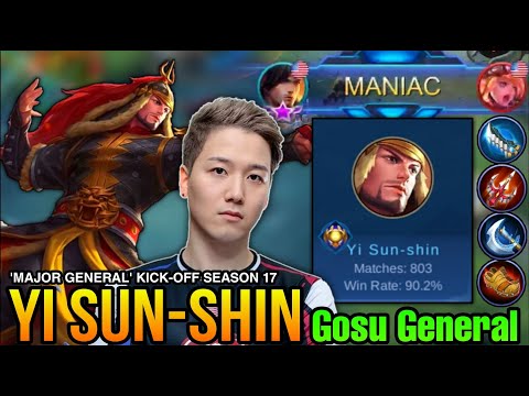 Major Genaral Yi Sun Shin 90% Win Rate by Gosu General - Let's Begin The New Season!! - MLBB