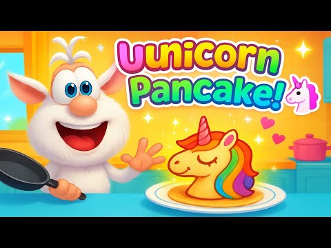 Booba Cooking Unicorn Pancake 🦄✨ | Funny Cartoon Cooking Challenge
