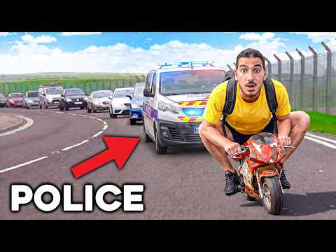 J'ai Parcouru 100Km en Mini Moto ( La POLICE m'arrête...)