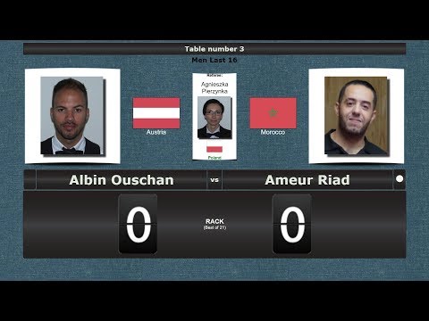 Pool Men Last 16 : Albin Ouschan vs Ameur Riad