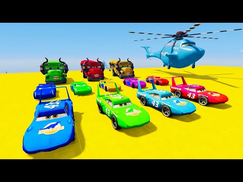 Crazy Track - Race All Disney Cars Lightning McQueen & Rayo Mcqueen,Tow Mater,Doc Hudson,Flo