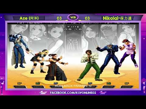 Aze (阿泽) Vs Nikolai-保力達 FT10 KOF 2002 UM - Show em destaque
