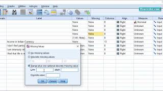 011. SPSS Defining Missing Values Discrete, Range & System-Missing Values