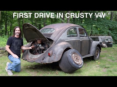 First Drive in Crusty - Oval VW Beetle Rescue