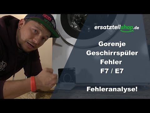 Gorenje Waschmaschine Fehler E7 F7 - Fehleranalyse