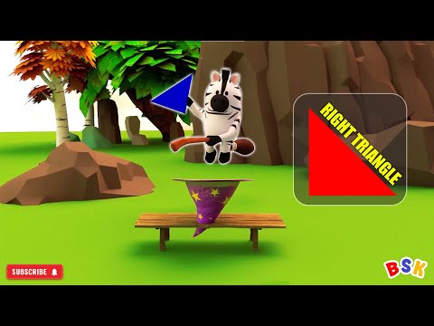 Zebra’s Magic Broom Ride: Learn Shapes & Colors with a Ship Surprise! 🚢✨