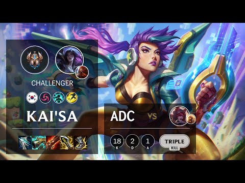 Kai'Sa ADC vs Xayah - KR Challenger Patch 11.18