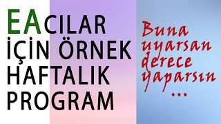 BUNU YAPARSAN DERECE YAPARSIN! EA cılar için derecelik program. (25 Ha