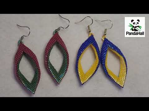 DIY Beaded folded Leaf tutorial 💐Collaboration with PandaHall