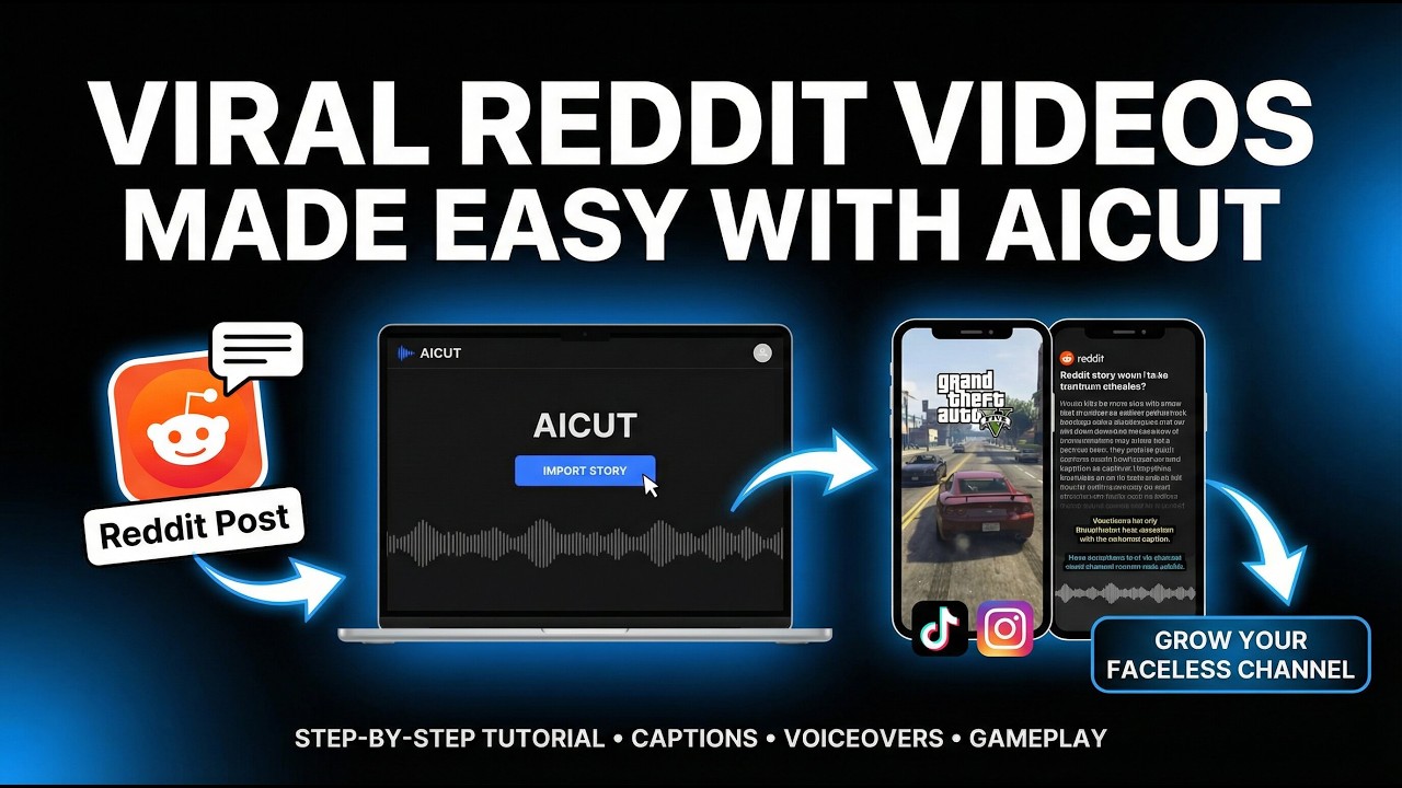 How to Make Viral Reddit Story Videos (Step-by-Step Tutorial) | AICUT Guide