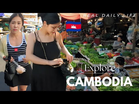 That's Impossible Daily Local Life in Cambodia | Toul Tom Poung Street Market Walk Tour& Street Food