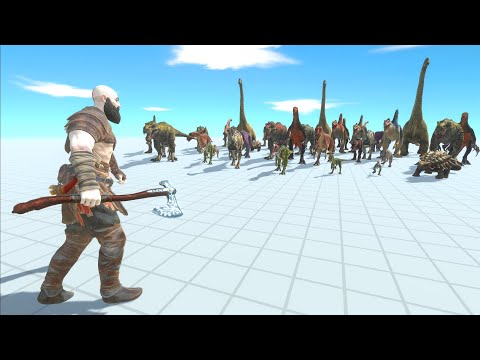 KRATOS vs ALL DINOSAURUS - Animal Revolt Battle Simulator