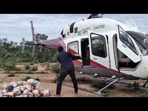 Nueva asistencia aérea en Rivadavia Banda Sur y Morillo