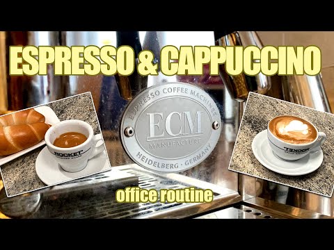 Espresso & Cappuccino office routine on ECM Synchronika and Profitec T64 grinder