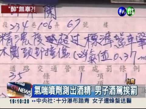 氣喘藥測出酒精 挨罰駕駛申訴