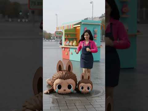 Poor Labubu just wants to help her friend Labubu 🐰