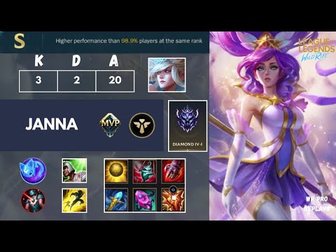 Star Guardian Janna Support vs Thresh - [NA] Diamond Patch 6.3 Wild Rift