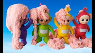 Teletubbies playing with Kinetic Sand - teletubbies bath time