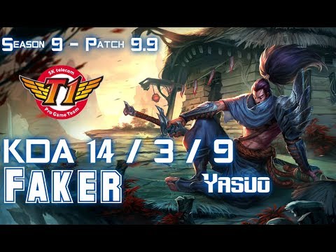 SKT T1 Faker YASUO vs RYZE Mid - Patch 9.9 KR Ranked