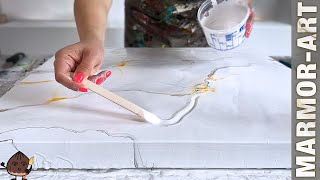 Marmor Pouring Art – Faszinierende Acryltechnik mit Goldadern & einzigartigem Look
