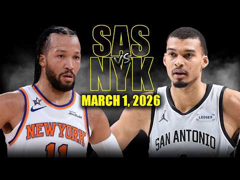 San Antonio Spurs vs New York Knicks Full Game Highlights – March 1, 2026 | NBA Season
