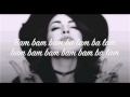 Elizabeth Gillies - "Bam Bam Bam" Lyrics 