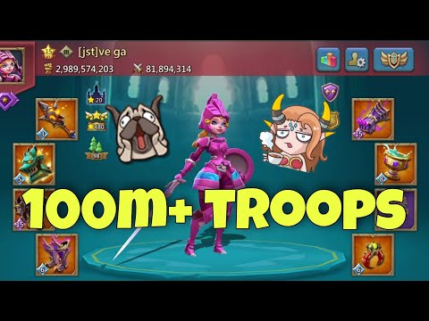 Lords Mobile - 3b war gear target getting cleared. They even used pardon to stop us.100m troops gone