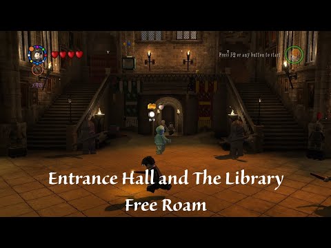LEGO Harry Potter Years 5-7 Playthrough Part 32 - Entrance Hall and The Library - Free Roam