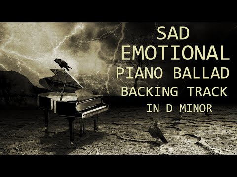 Sad emotional piano ballad backing track in D minor