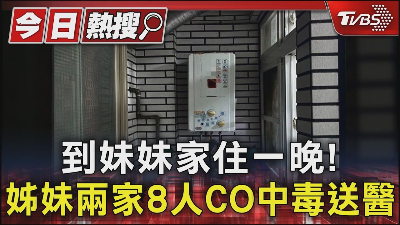 年初二姊姊一家到妹妹家住1晚 兩家8人一氧化碳中毒送醫