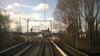 preview picture of video '[cabinerit] A train driver's view: Hoorn - Amsterdam CS, VIRM, 02-Feb-2015.'