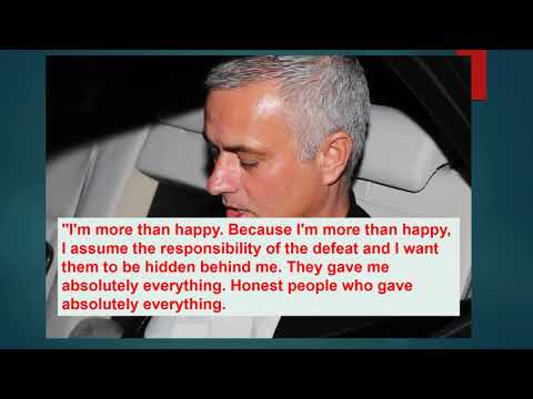 Jose Mourinho's final words as Manchester United manager