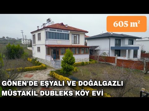2336 - 605 M² FURNISHED DETACHED DUPLEX VILLAGE HOUSE WITH NATURAL GAS HEATING IN GÖNEN