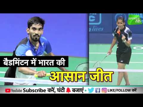 CWG 2018 : Indian Badminton team beat Scotland by 5-0