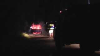 preview picture of video 'Małogoszcz - stacja PKP- pożar samochodu'
