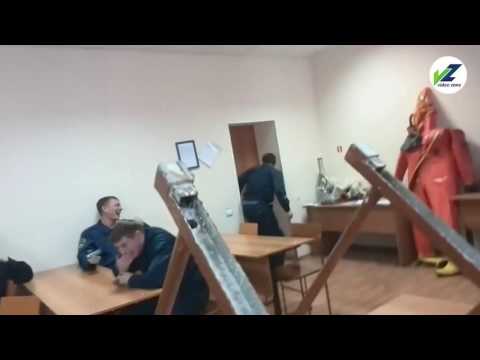 Fire Drill Prank On Sleeping Russian Firefighter