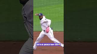 Junior Caminero steps in front of his teammate to field the groundout himself ????