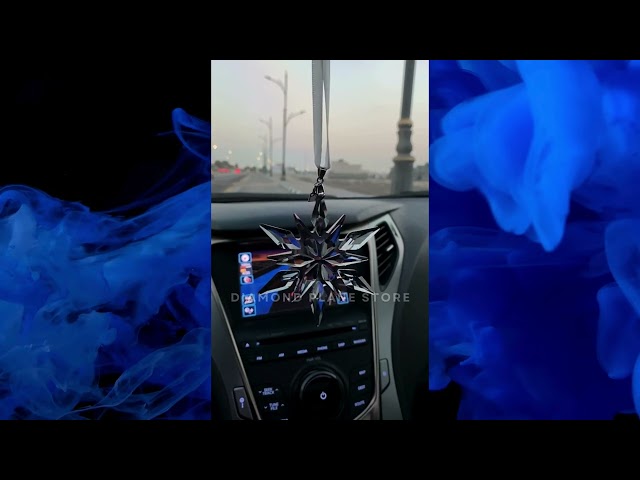 تعليقة كريستال للسيارة والمنزل باللون الدخاني