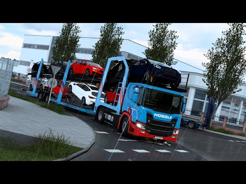 Mit dem Autotransporter nach Kiel! / Eurotrucksimulator 2 / 1.45 / Scania P / Deutsch