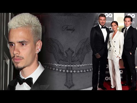 Beckham Family Feud: Romeo Debuts 'Family' Tattoo as Brooklyn Covers Parent Tributes